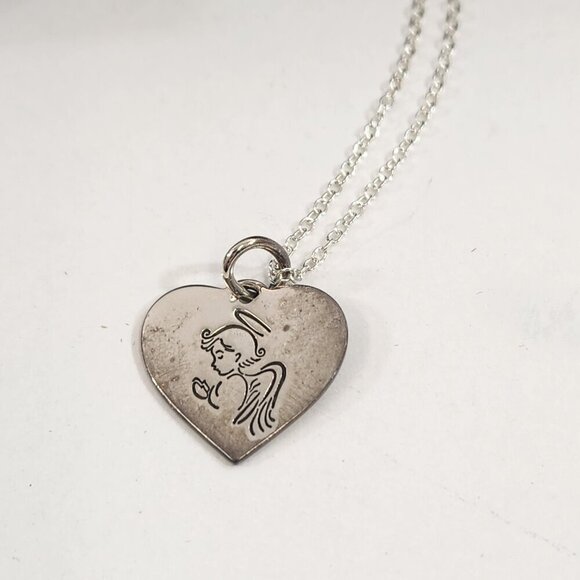 Avon Sterling Silver Necklace Bundle of 4 Hearts Angel Elephant Luxe - Picture 4 of 10